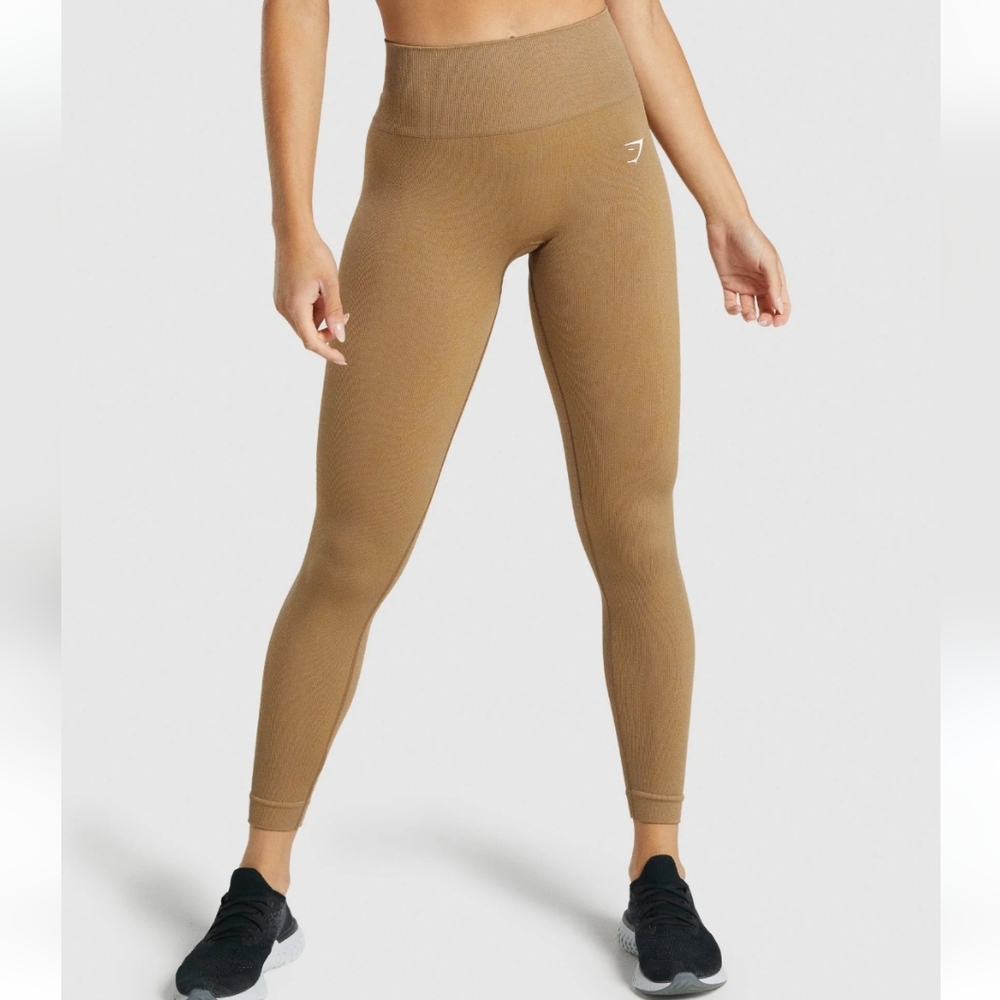 Gymshark Adapt Fleck Seamless Leggings Size Large Gold